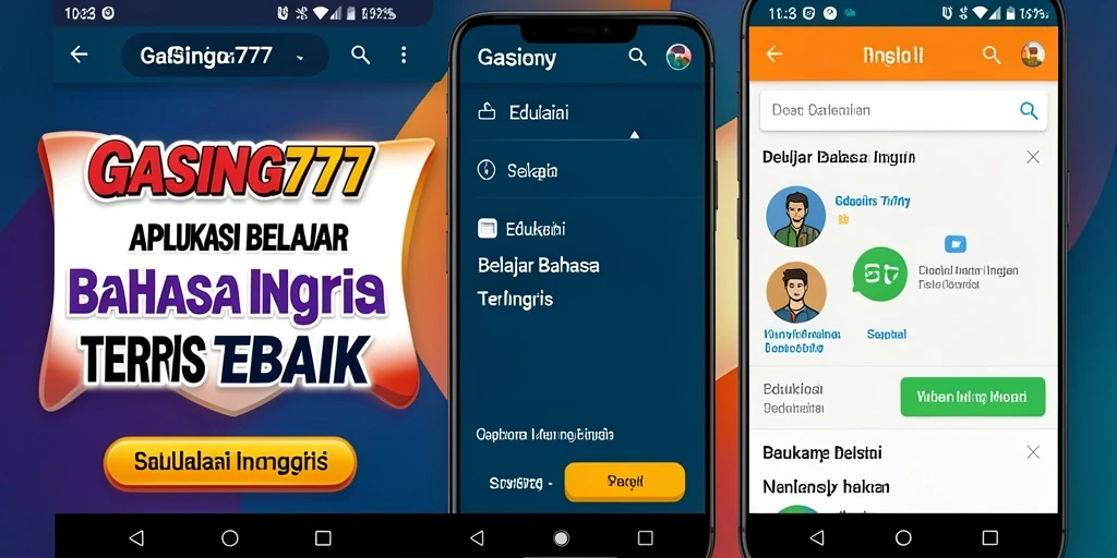 Tampilan antarmuka GASING777 yang intuitif dan menarik untuk belajar bahasa Inggris.