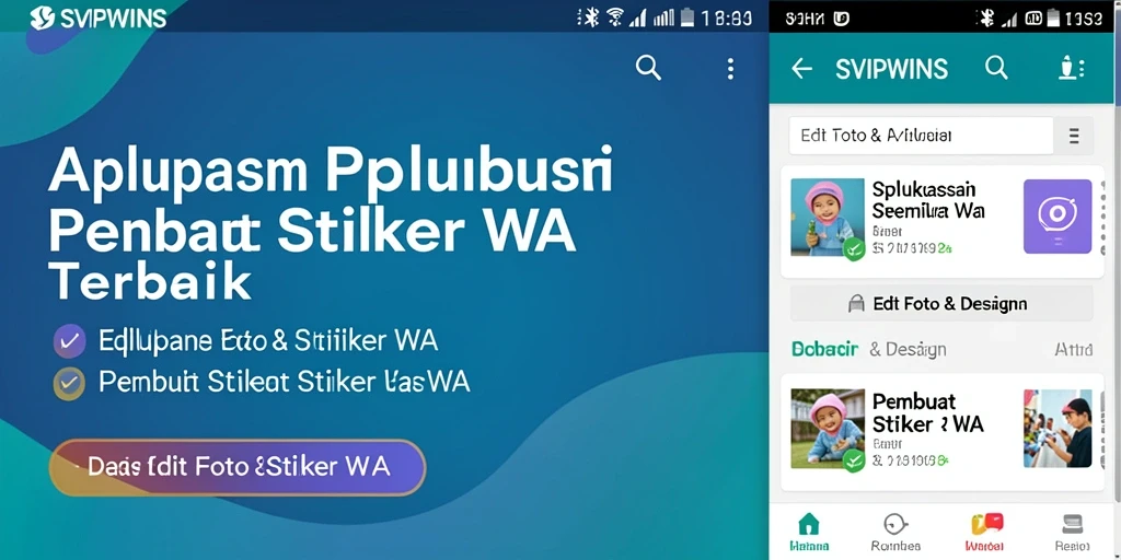 Antarmuka pengguna SVIPWINS untuk membuat stiker WA yang menarik.